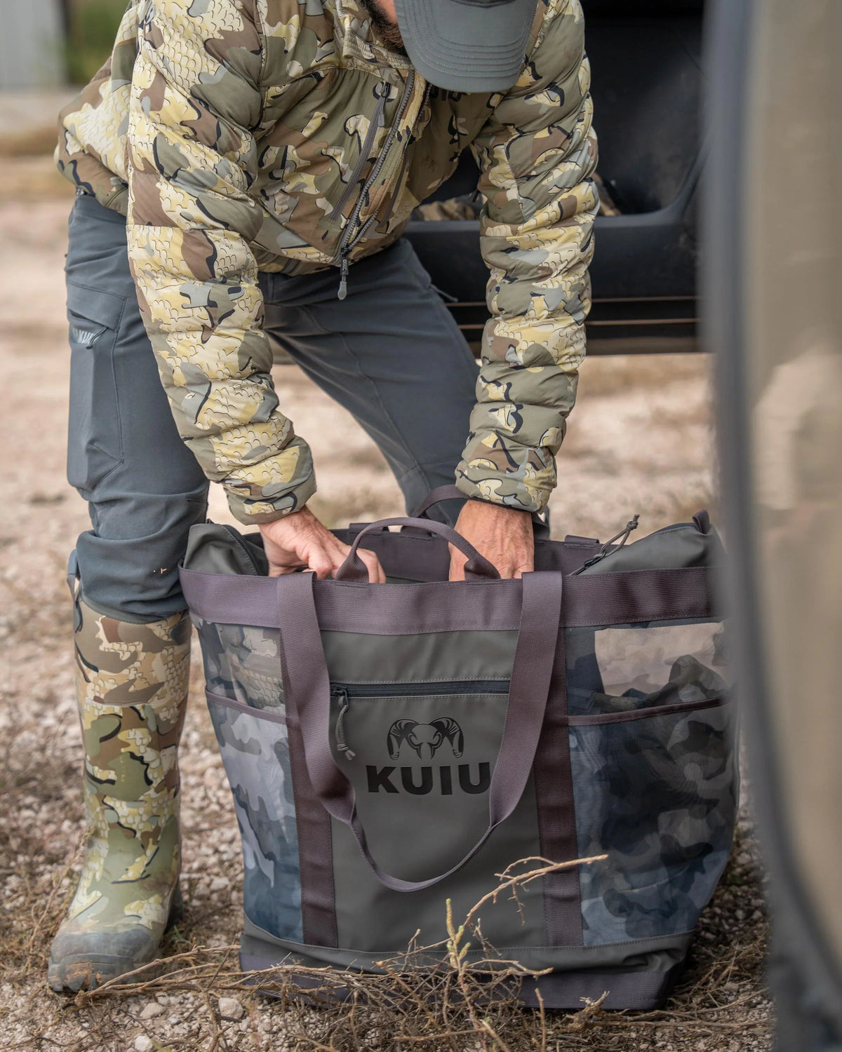 KUIU 3500 Mesh Tote Bag | Gunmetal
