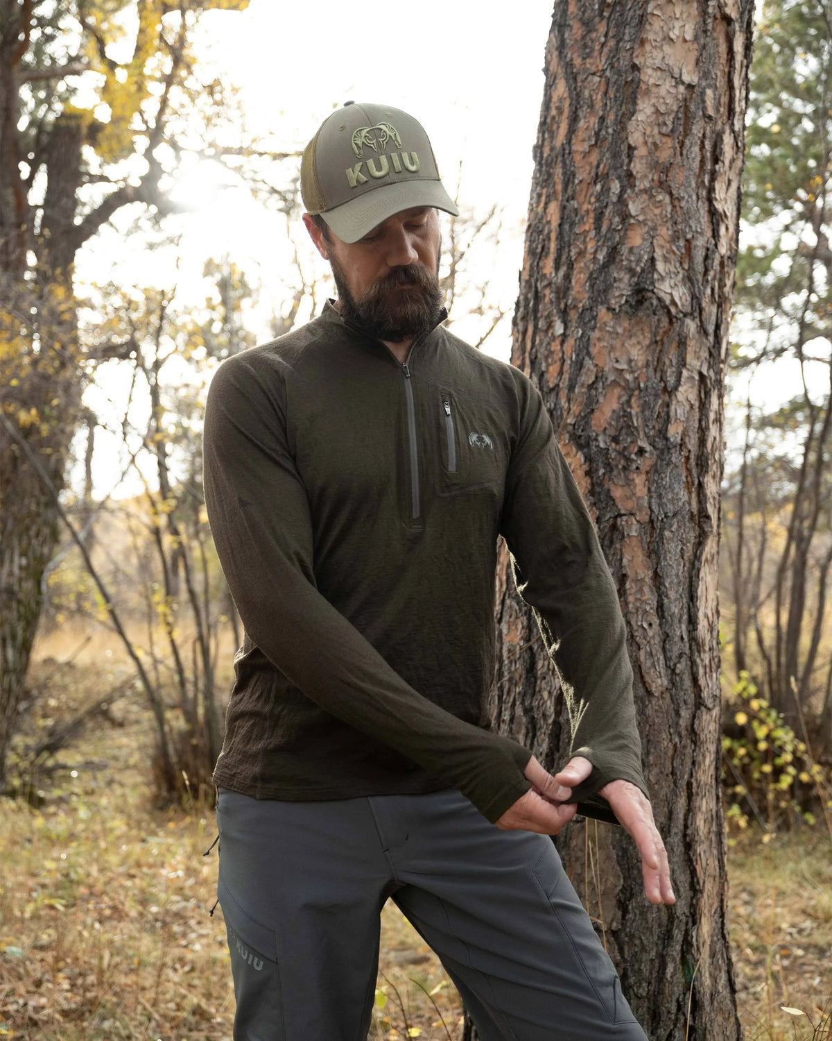 ULTRA Merino 145 Zip-T Hunting Shirt | Bone